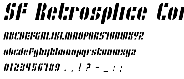 SF RetroSplice Condensed font